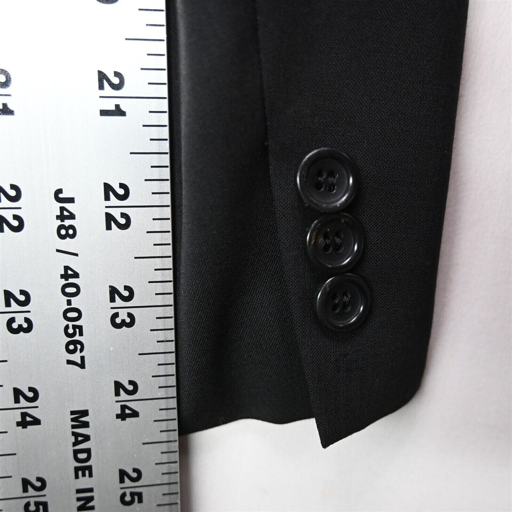 Armani Collezioni 42R Black Made in Italy Wool Mens Blazer‎ Sport Coat Jacket - Picture 9 of 12